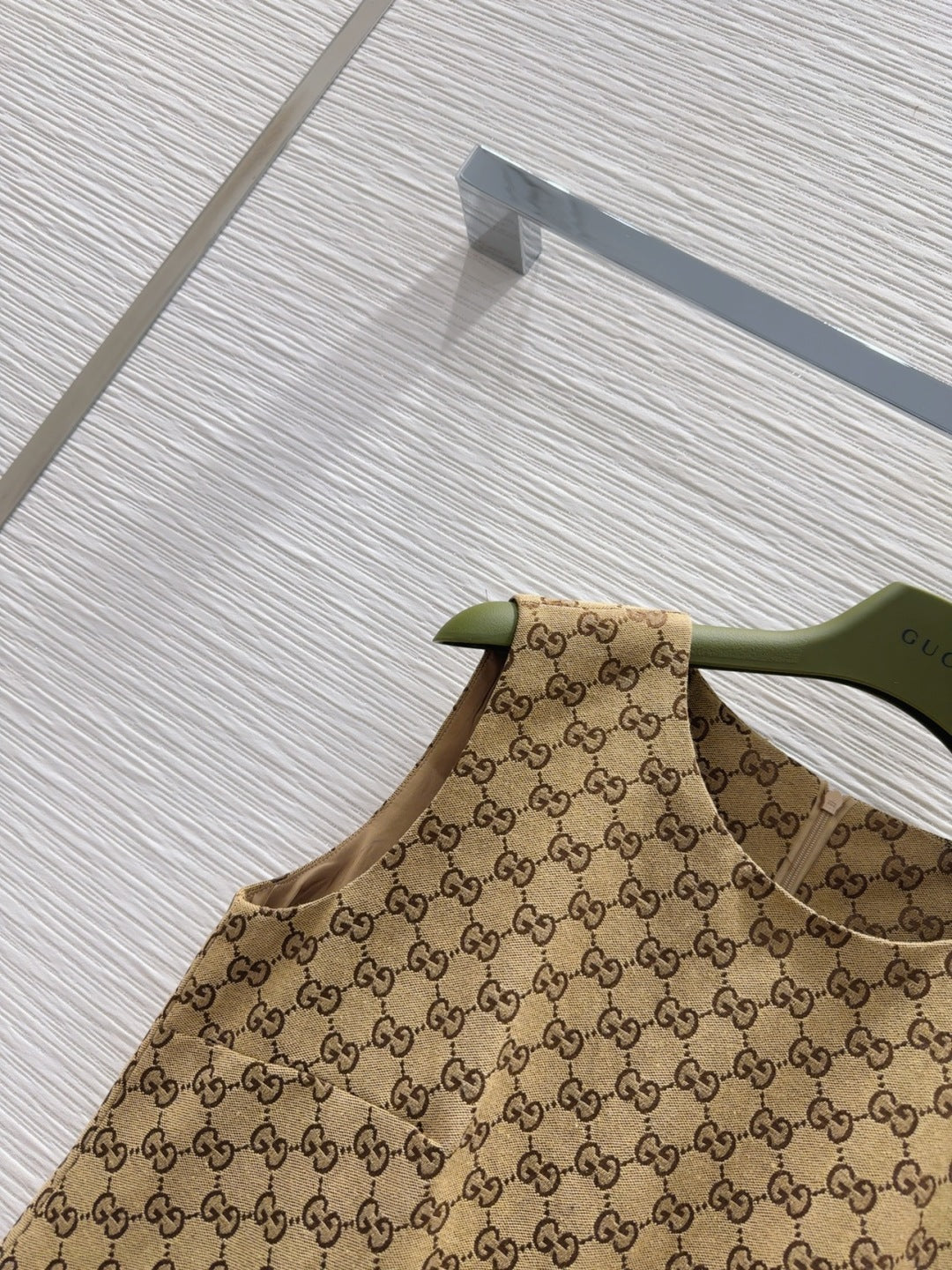 Gucci 2025 MidiDress Camel and Ebony Polyester Fiber