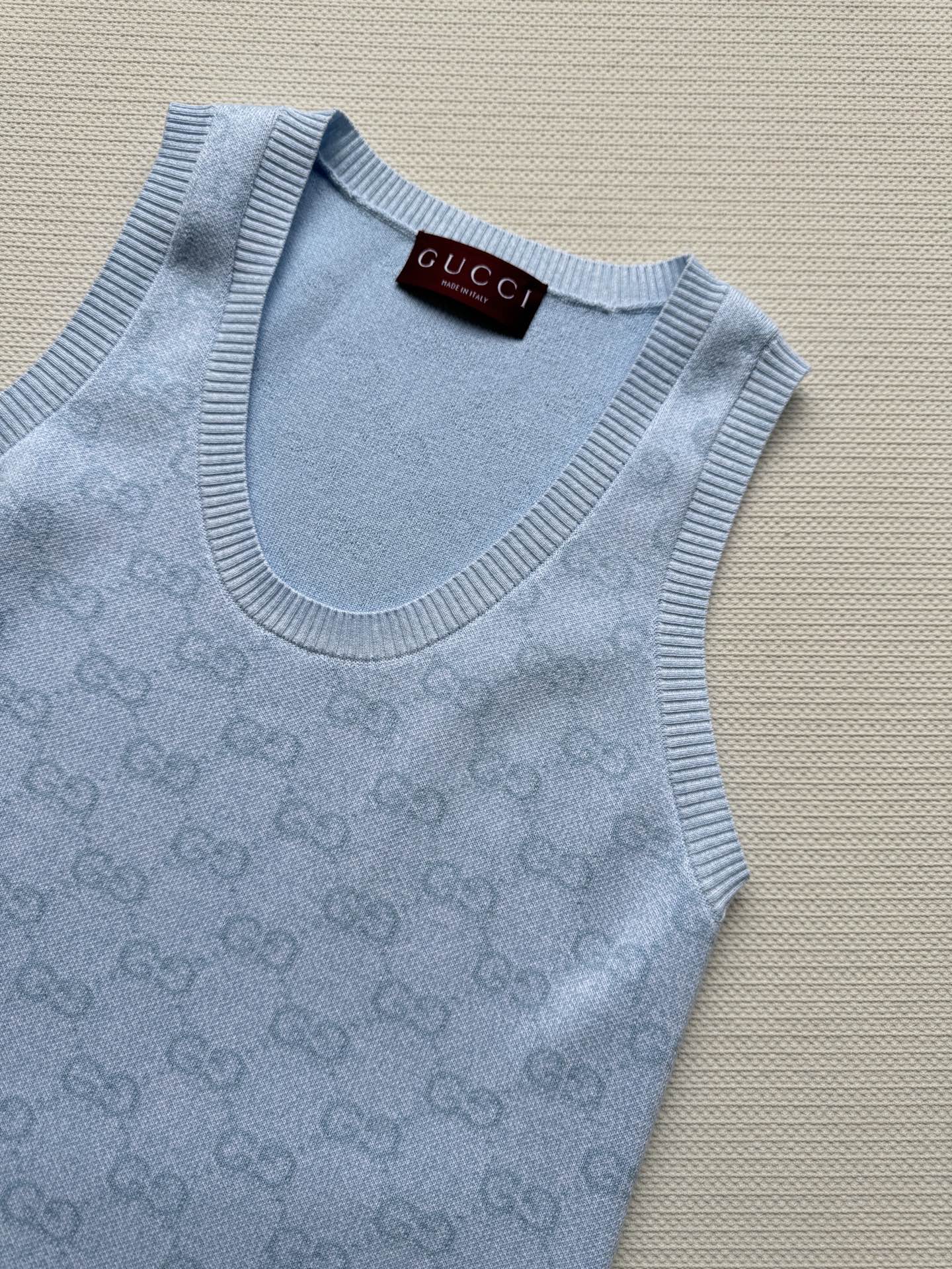 Gucci Knitted Dress Blue Cotton