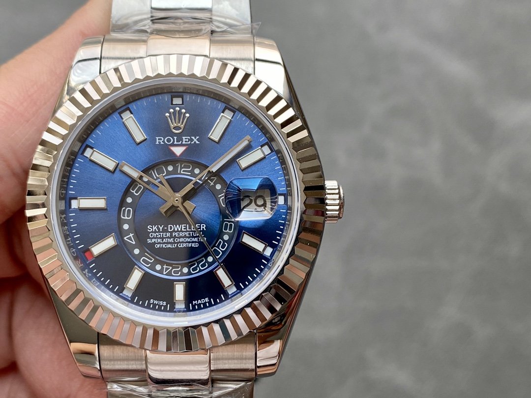 SKY-DWELLER 42 STEEL BLUE DIAL OYSTER BRACELET