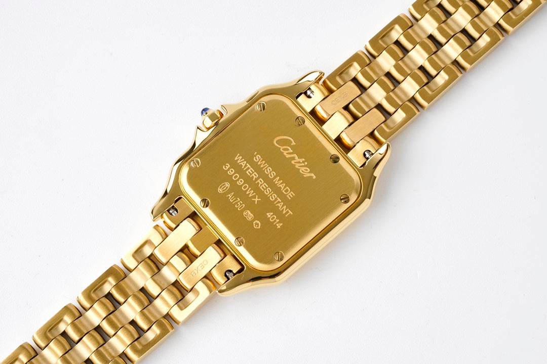PANTHERE 27MM GOLD CASE WHITE DIAL