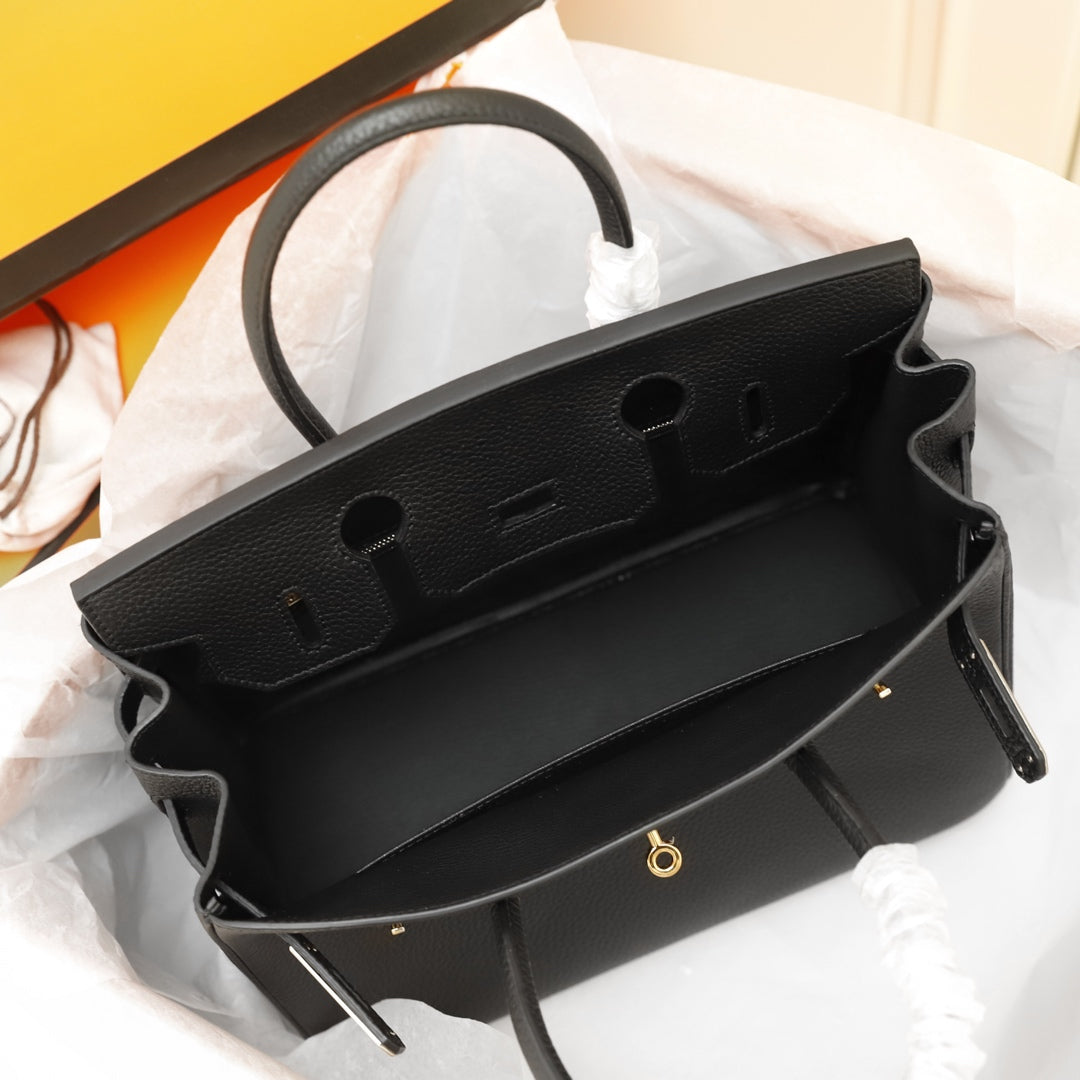 HM BIRKIN BAG 30 BLACK TOGO GOLD HARDWARE