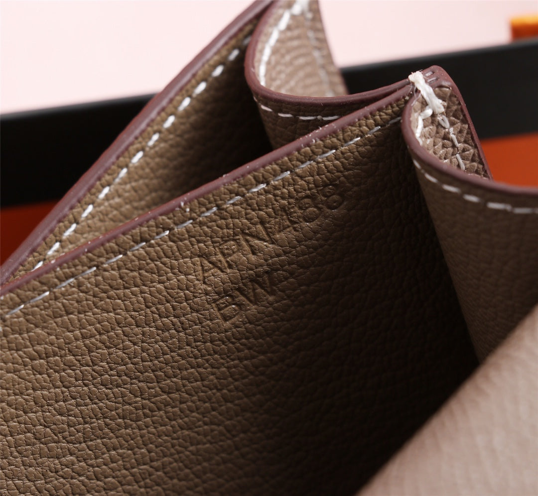 HM CONSTANCE BAGS 18 CHOCOLATE EPSOM GOLD HARDWARE