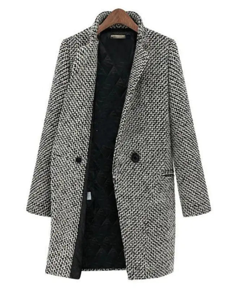 LAINEZ - Long wool jacket VEV42603
