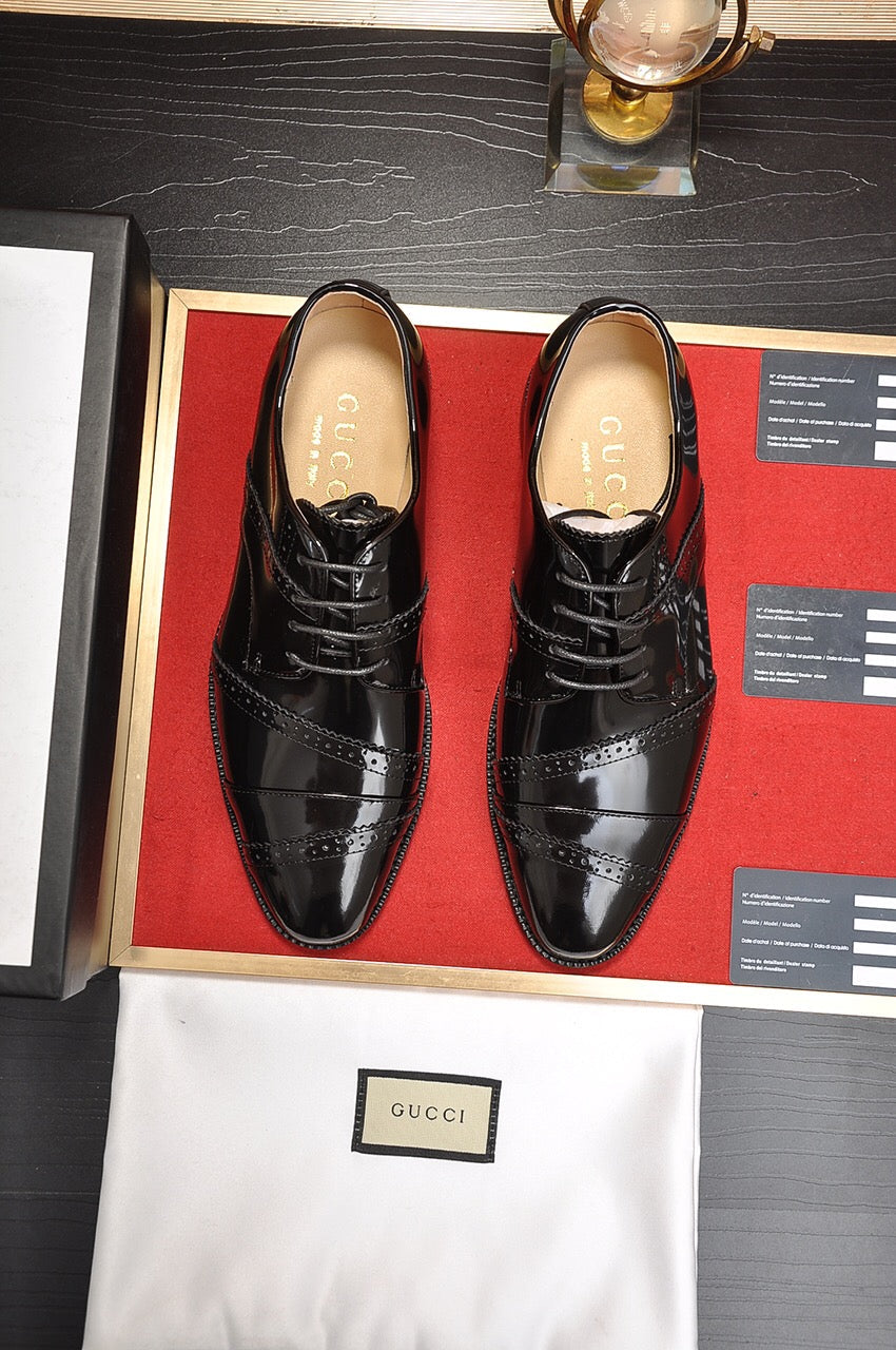 GG Men's Dress Shoe Black Cowhide 499521