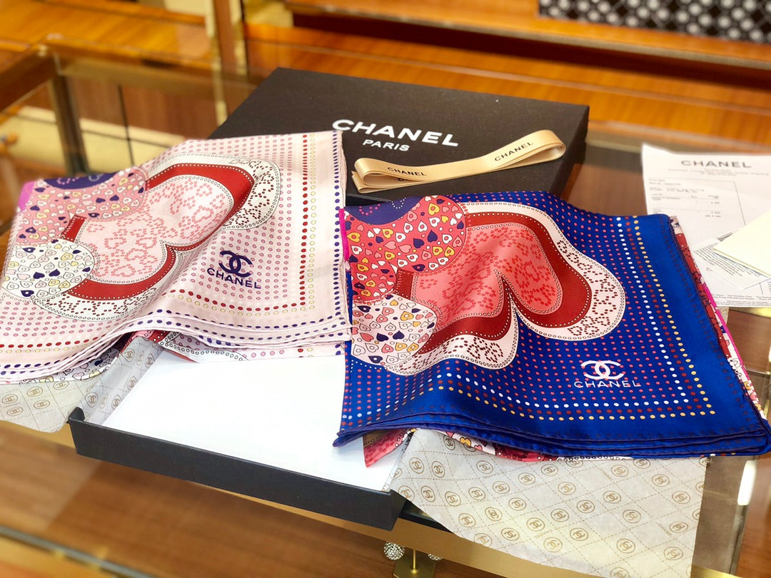CC Square Scarf 140 CM In Colorful Silk Twill 288632