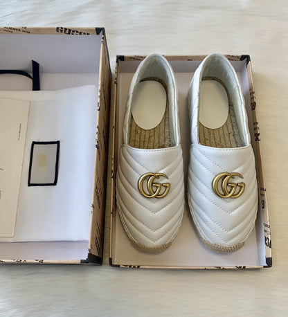 gg espadrilles white calfskin