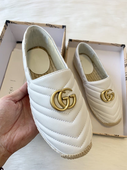 gg espadrilles white calfskin