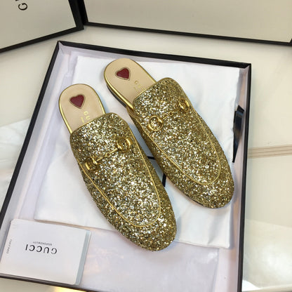 GG PrinceTown Gold Metalic Glitter Mule