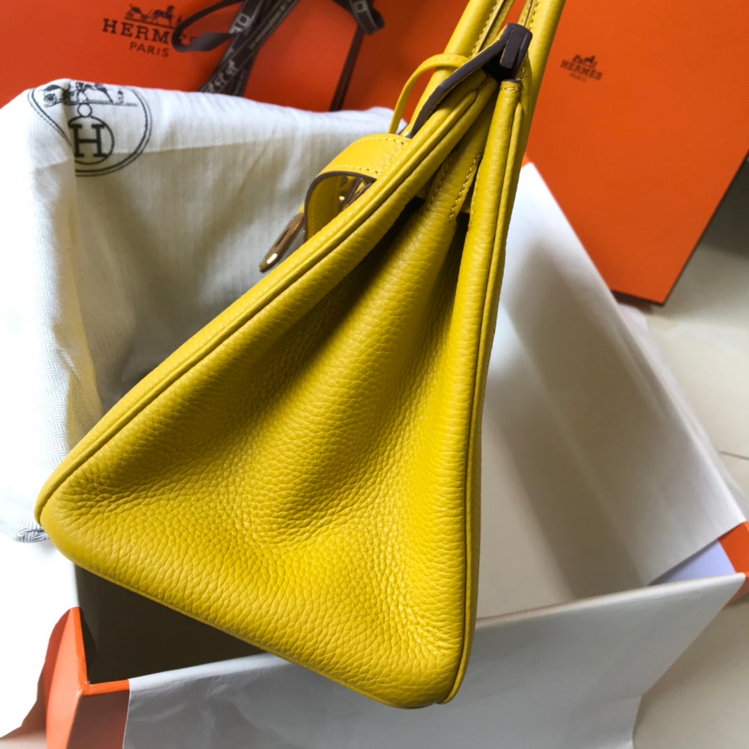 HM BIRKIN AMBER YELLOW TOGO LEATHER GOLD HARDWARE