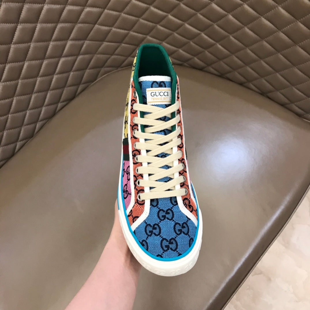 GG Men's  High-Top Sneaker Mullticolor Canvas 574751