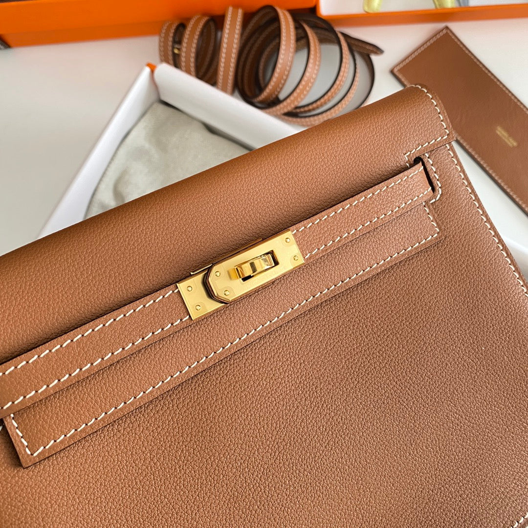Kelly Danse II 22cm Tan Evercolor Leather Ghw