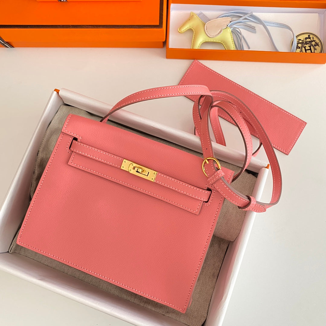 Kelly Danse II 22cm Pink Evercolor Leather Ghw