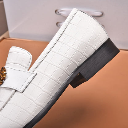 GG Men's Interlocking GG Loafer White Cowhide 498782