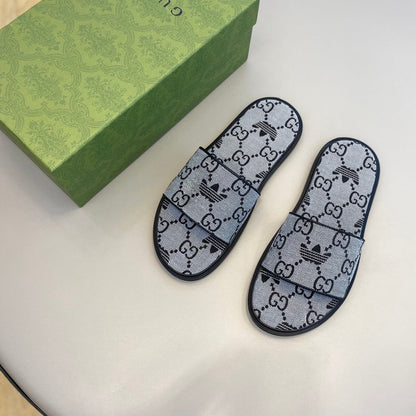 GG x Adidas Men's Slide Grey Canvas 558902