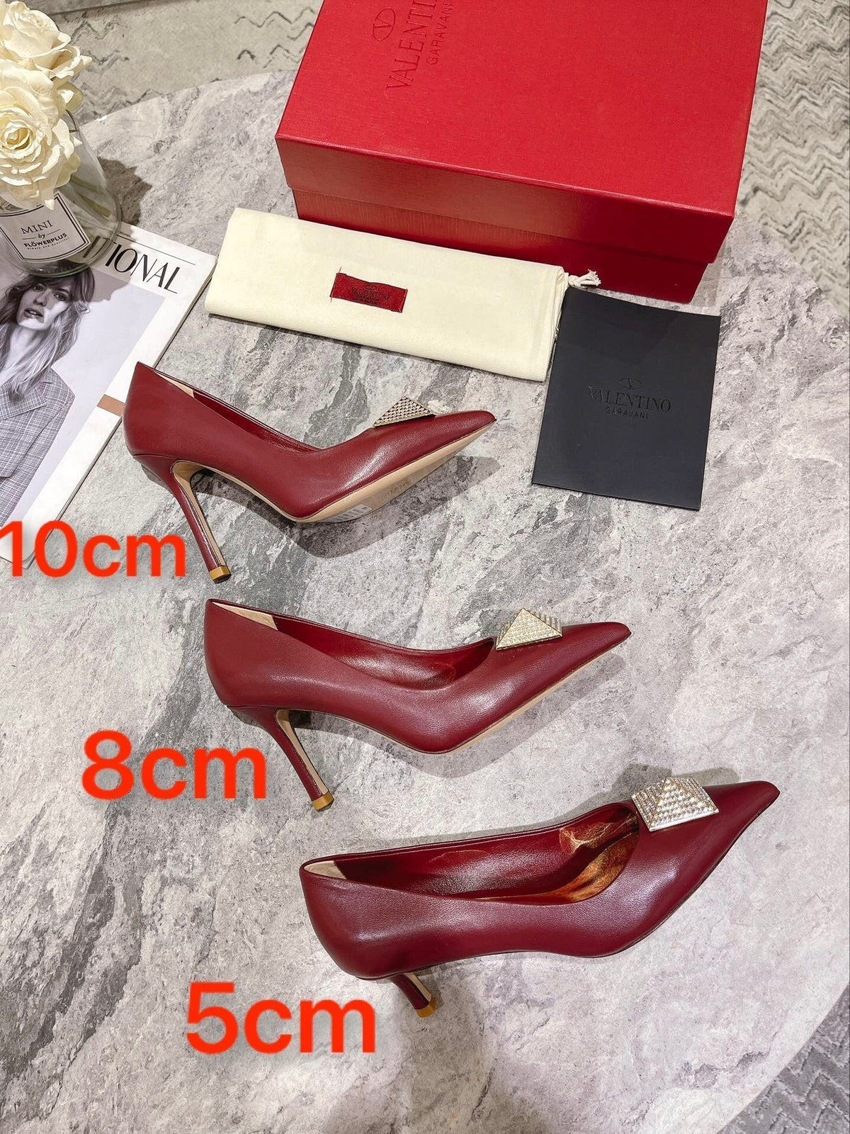 VT 25 Toe Pumps Diamond Red Sheepskin 340213