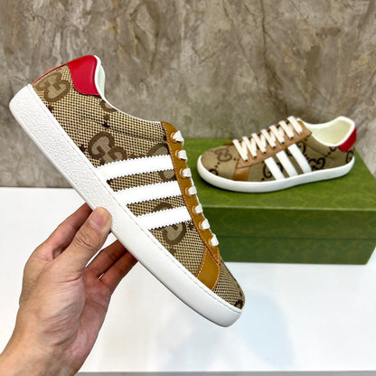 GG x Adidas Men's Sneaker Brown Canvas 525938