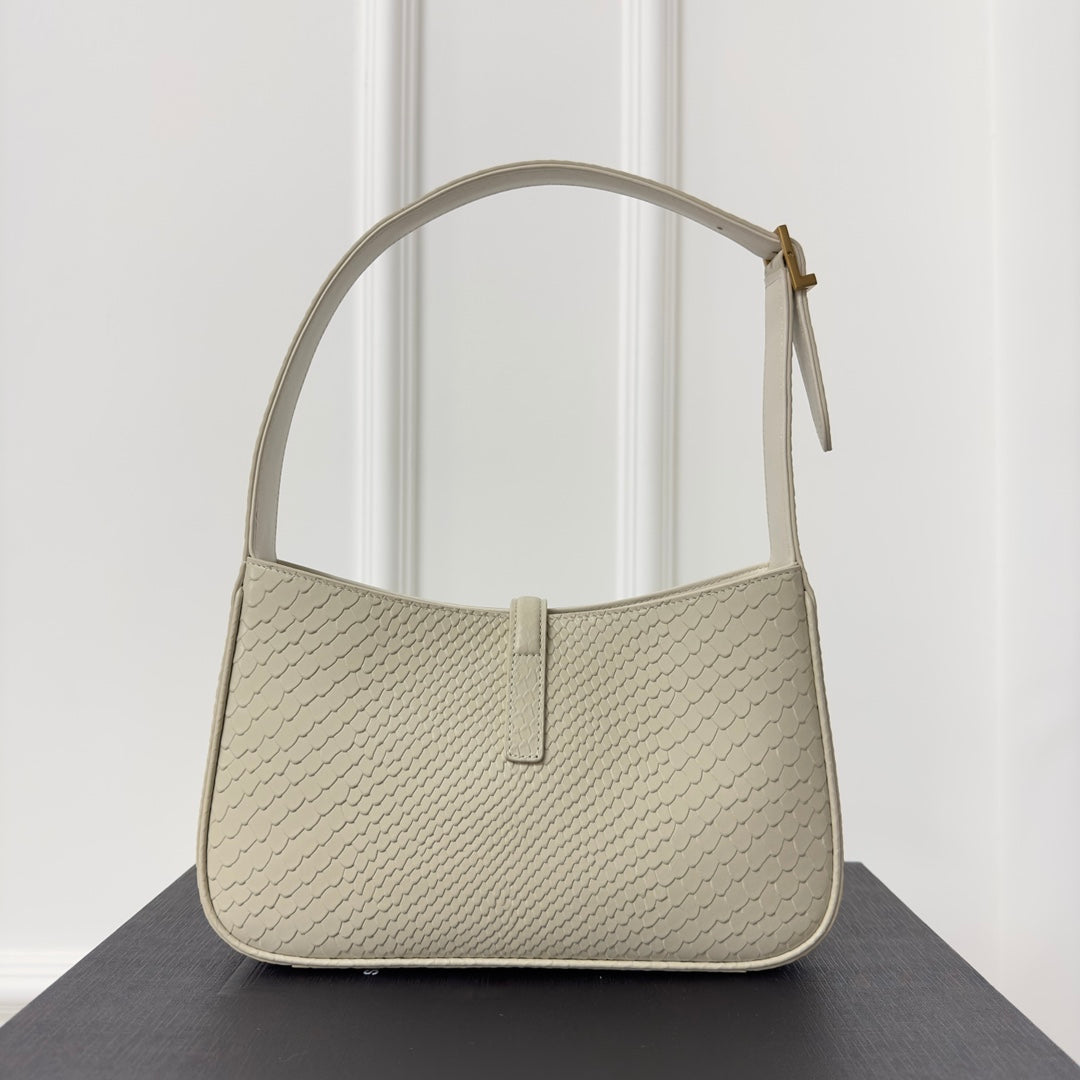 Le 5 a 7 24 Snake White Lambskin Ghw