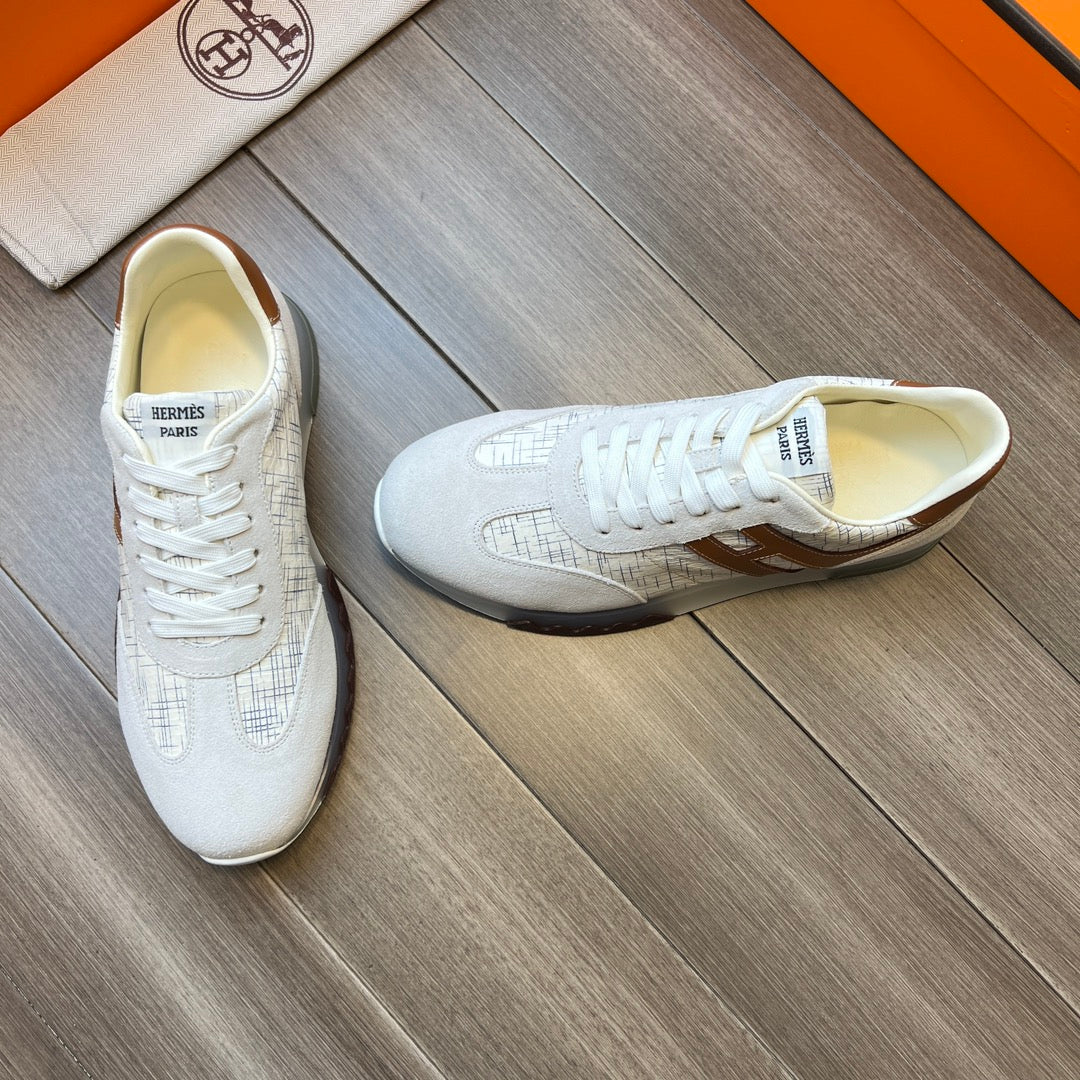 HM TRAIL SNEAKER WHITE AND LIGHT GRAY CANVAS