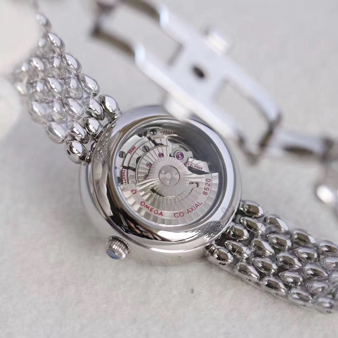 Omega De Ville 32.7mm Silver Mop Pearl Dial