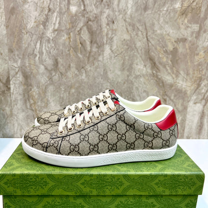 GG Men's Supreme Sneaker Brown Red Canvas 525925