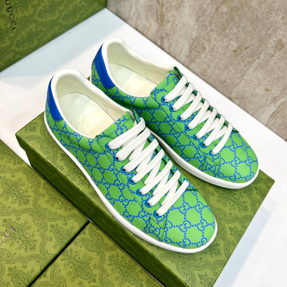 GG Men's Supreme Sneaker Green Canvas 525927