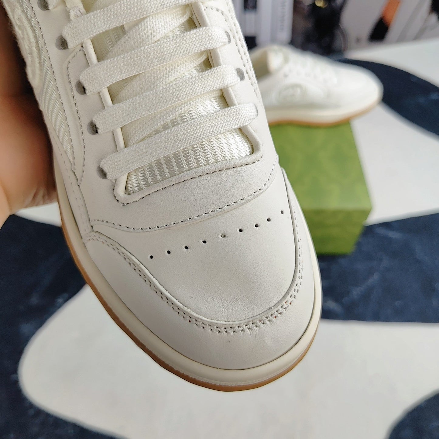 GG Men's MAC80 Sneaker White Cowhide 523616