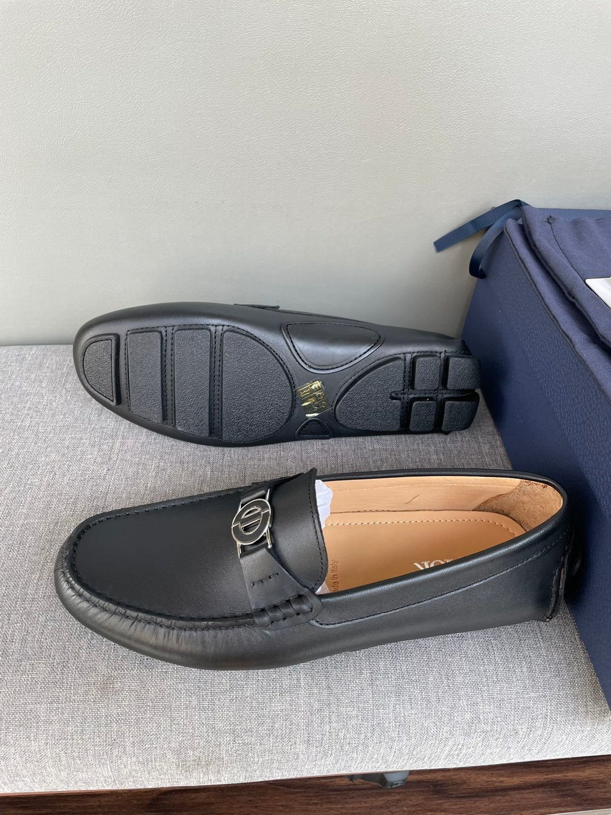 CD JUAL ICON BUCKLE LOAFER BLACK CALFSKIN