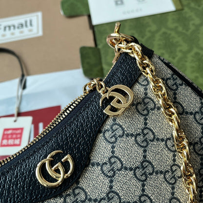 Gucci Ophidia Bag Blue Beige Leather Canvas 239801