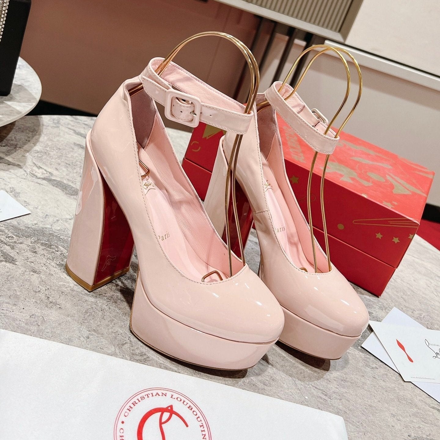 CL Platforms Movida Jane 130 mm Patent Leather Pink