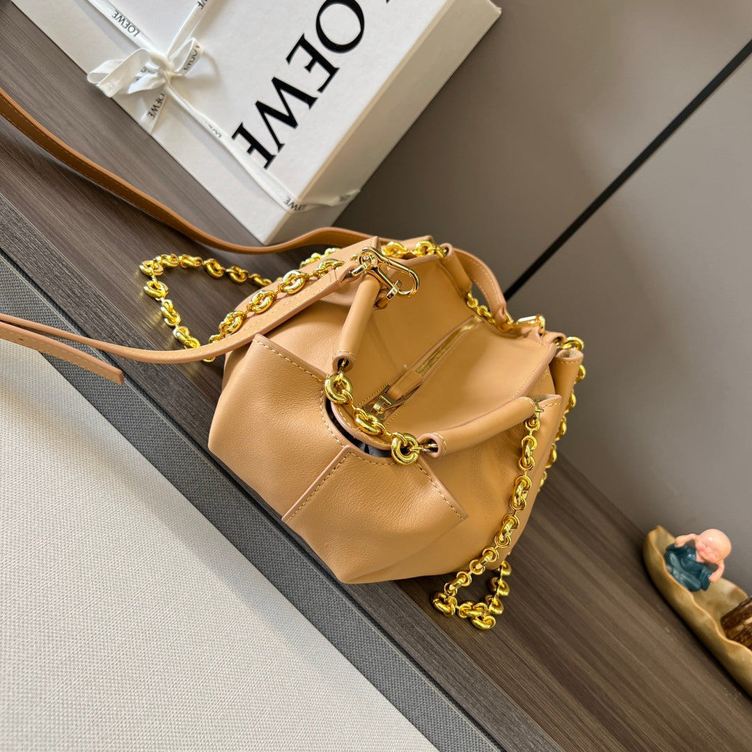 Loewe Small Dumpling Bag 35 Light Tan Calfskin 280639