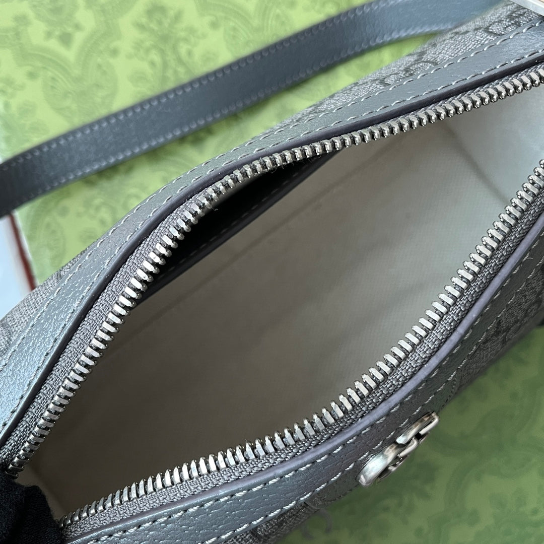 Gucci Messenger Bag 35 Grey Canvas 240021