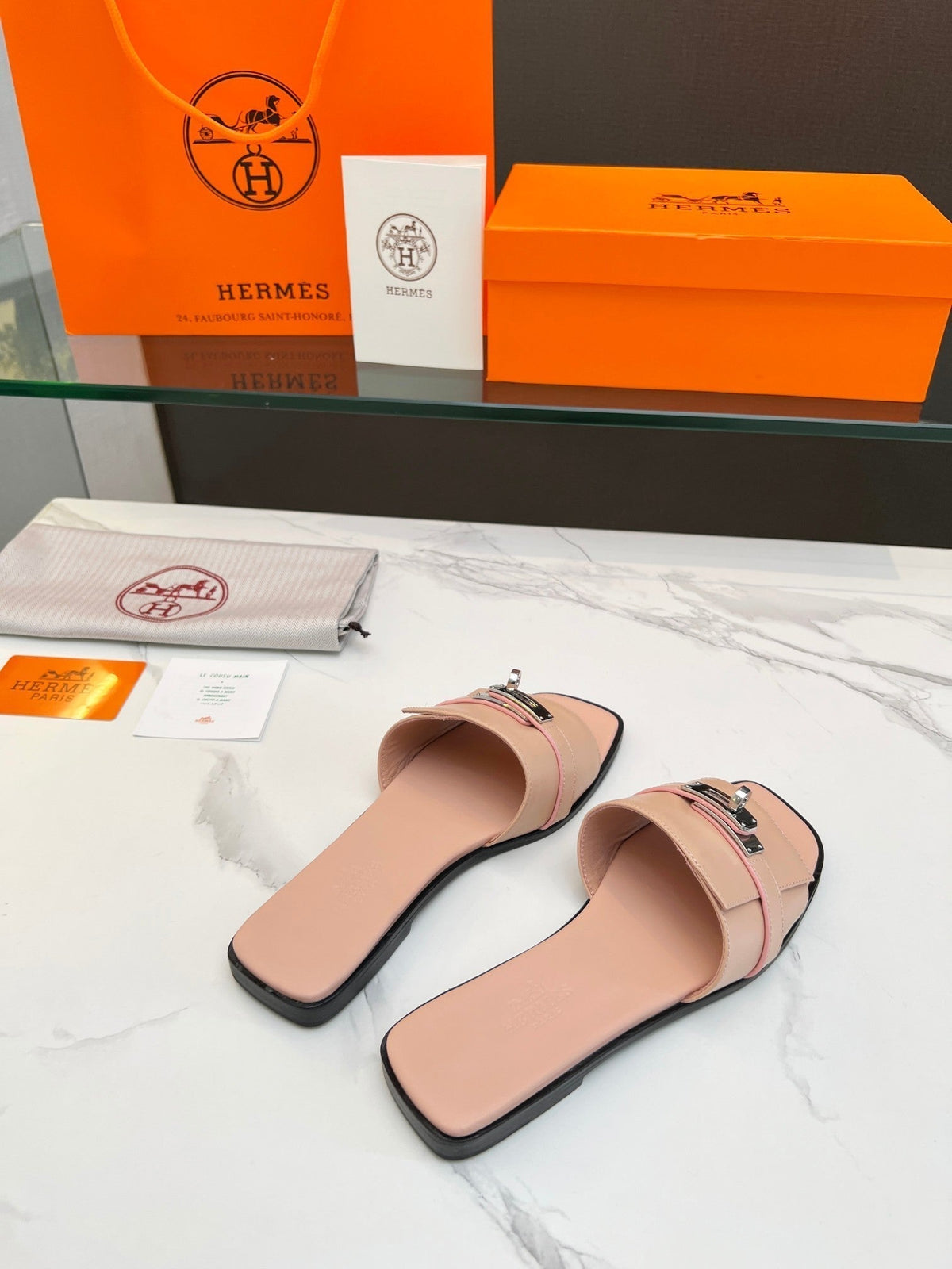 Giulia Sandal Rose Cannelle Calfskin
