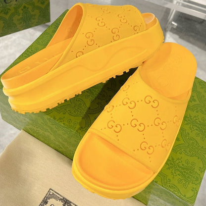 GC 25 50mm Monogram Slide Sandal Yellow Cowhide 292391