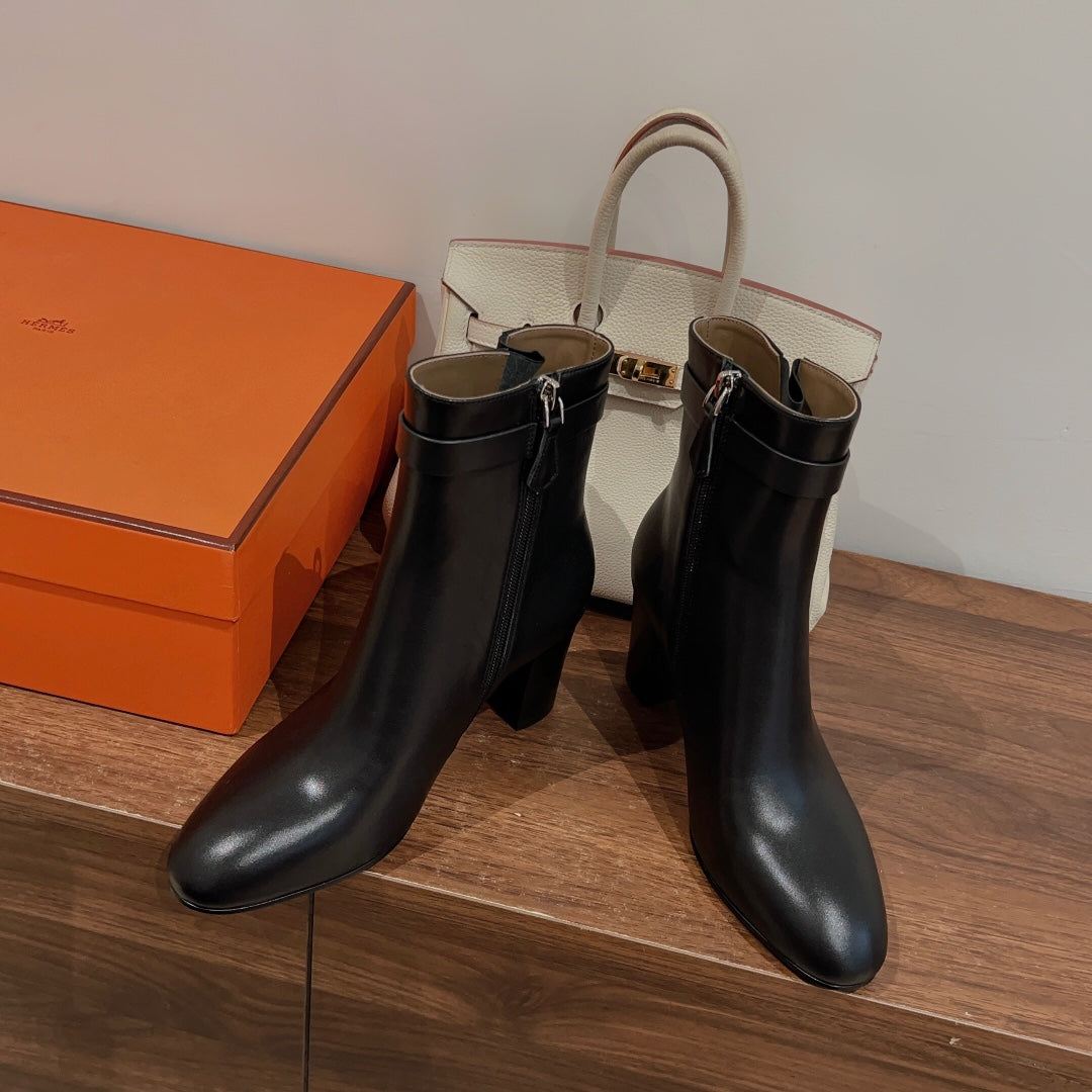 HM Saint Germain Ankle Boot Black Calfskin