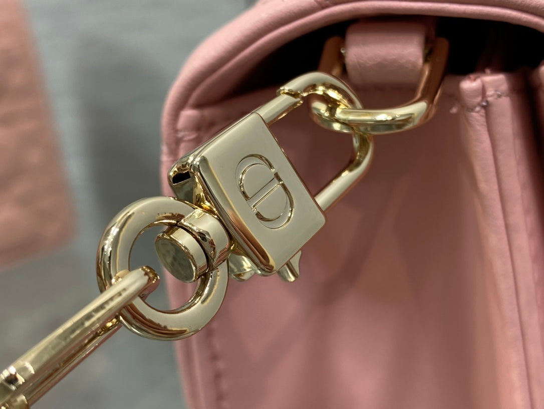 MY CD 24 TOP HANDLE BAG PINK LAMBSKIN