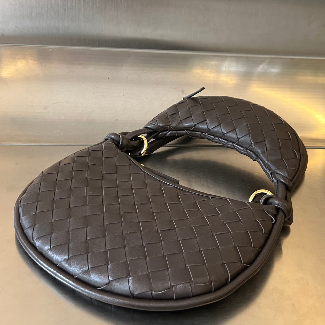MEDIUM GEMELLI 36 CHOCOLATE LAMBSKIN
