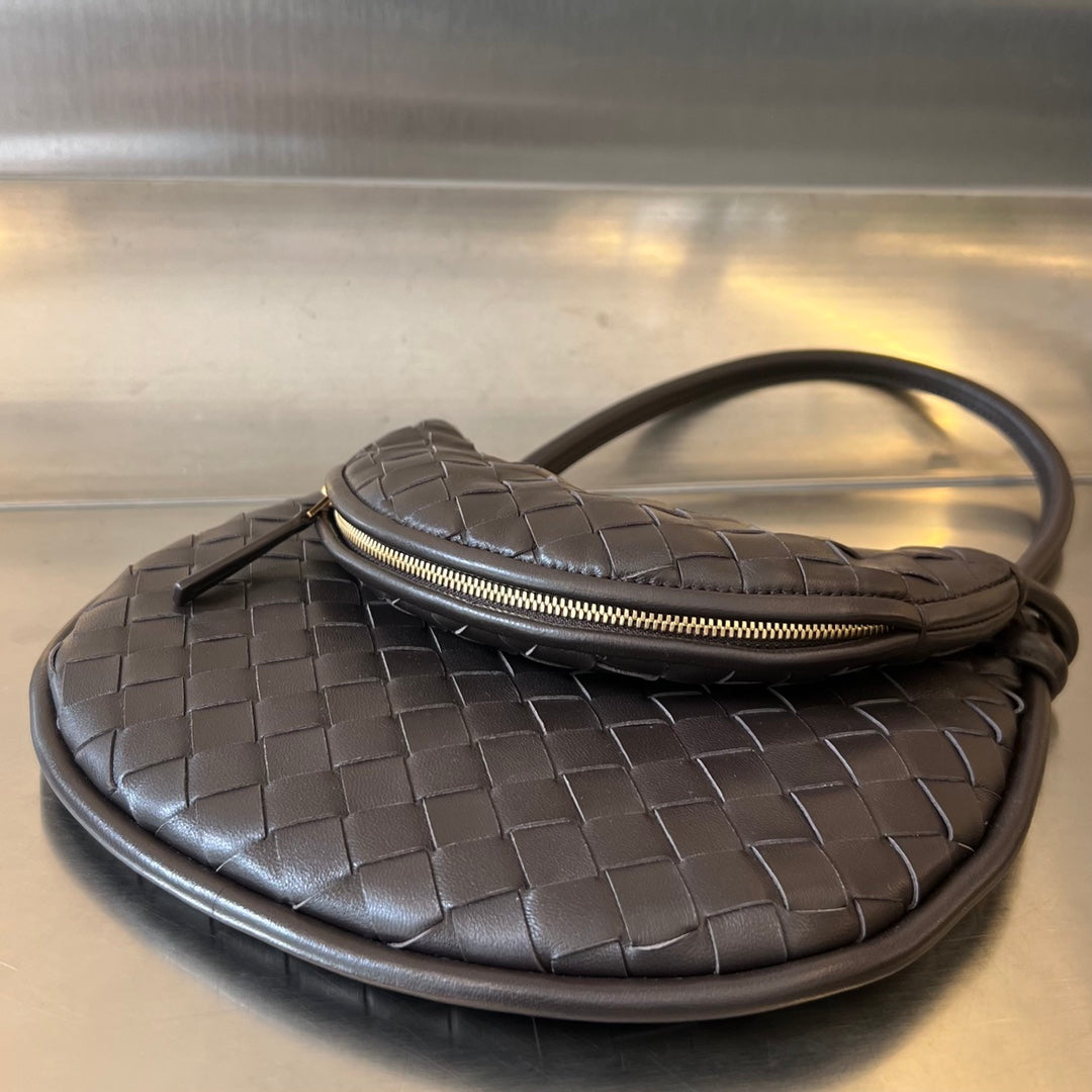 MEDIUM GEMELLI 36 CHOCOLATE LAMBSKIN