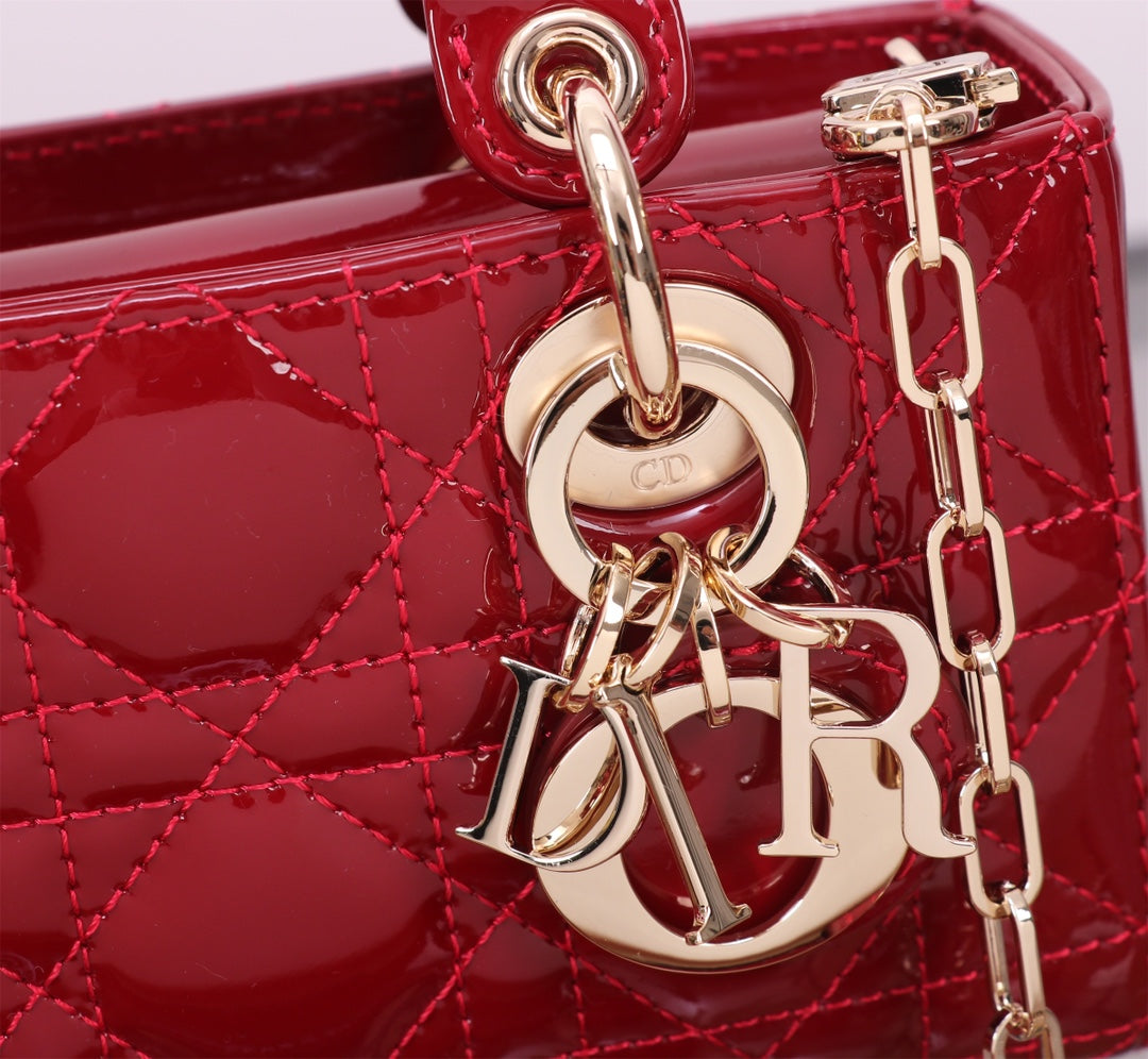 MICRO LADY D-JOY 16.5 RED PATENT LAMBSKIN