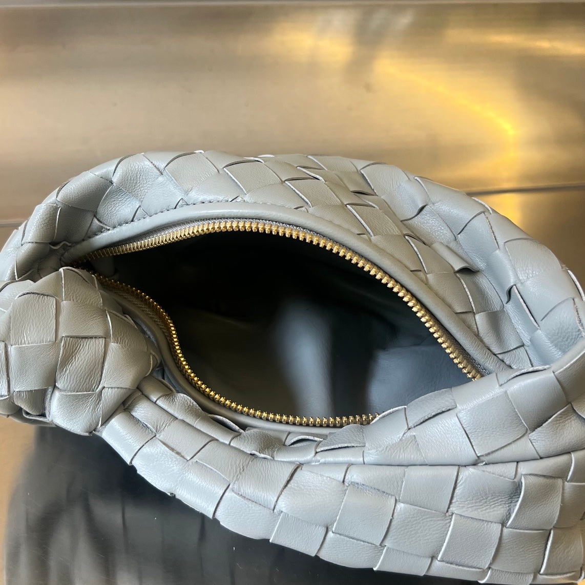 mini jodie 28 grey lambskin
