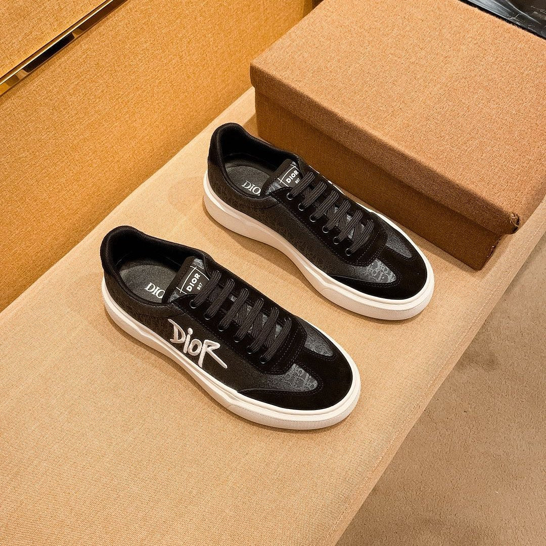 CD HOMME THICK-SOLE SNEAKERS BLACK JACQUARD