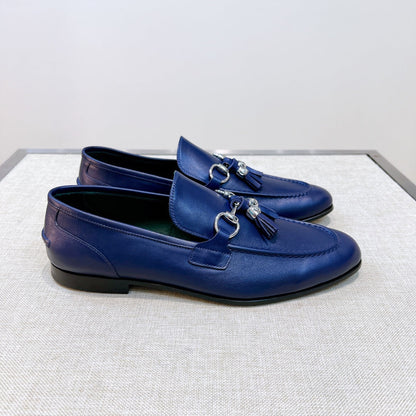GG Men's Tassel Loafer Blue Calfskin 361349