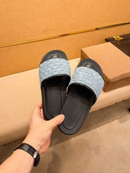 GG Men's Slide Blue Cowhide 111921