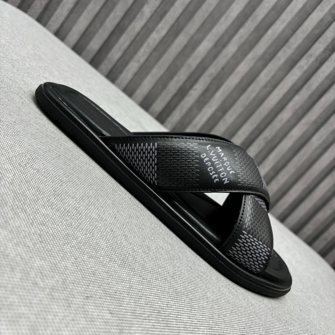 LV VENICE MULE SANDALS BLACK
