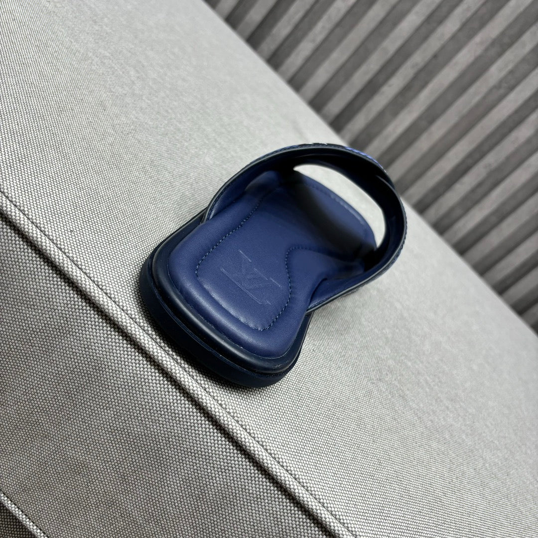 LV VENICE MULE SANDALS NAVY BLUE