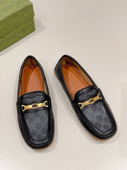 GG Men's Alessandro Loafer Black Cowhide 557578