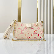 EASY POUCH ON STRAP 19 IN SUNRISE AQUARELLE MONOGRAM EMPREINTE LEATHER GOLD CHAIN