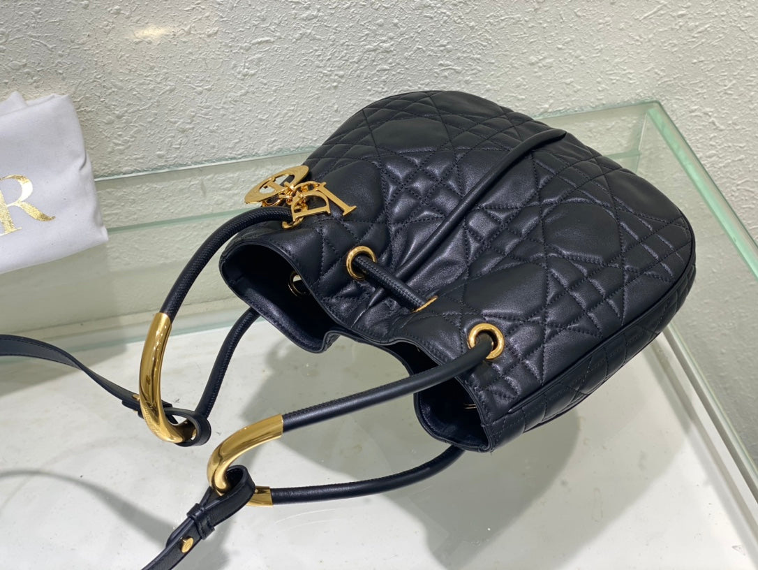 meidum cd nolita 27cm black macrocannage lambskin