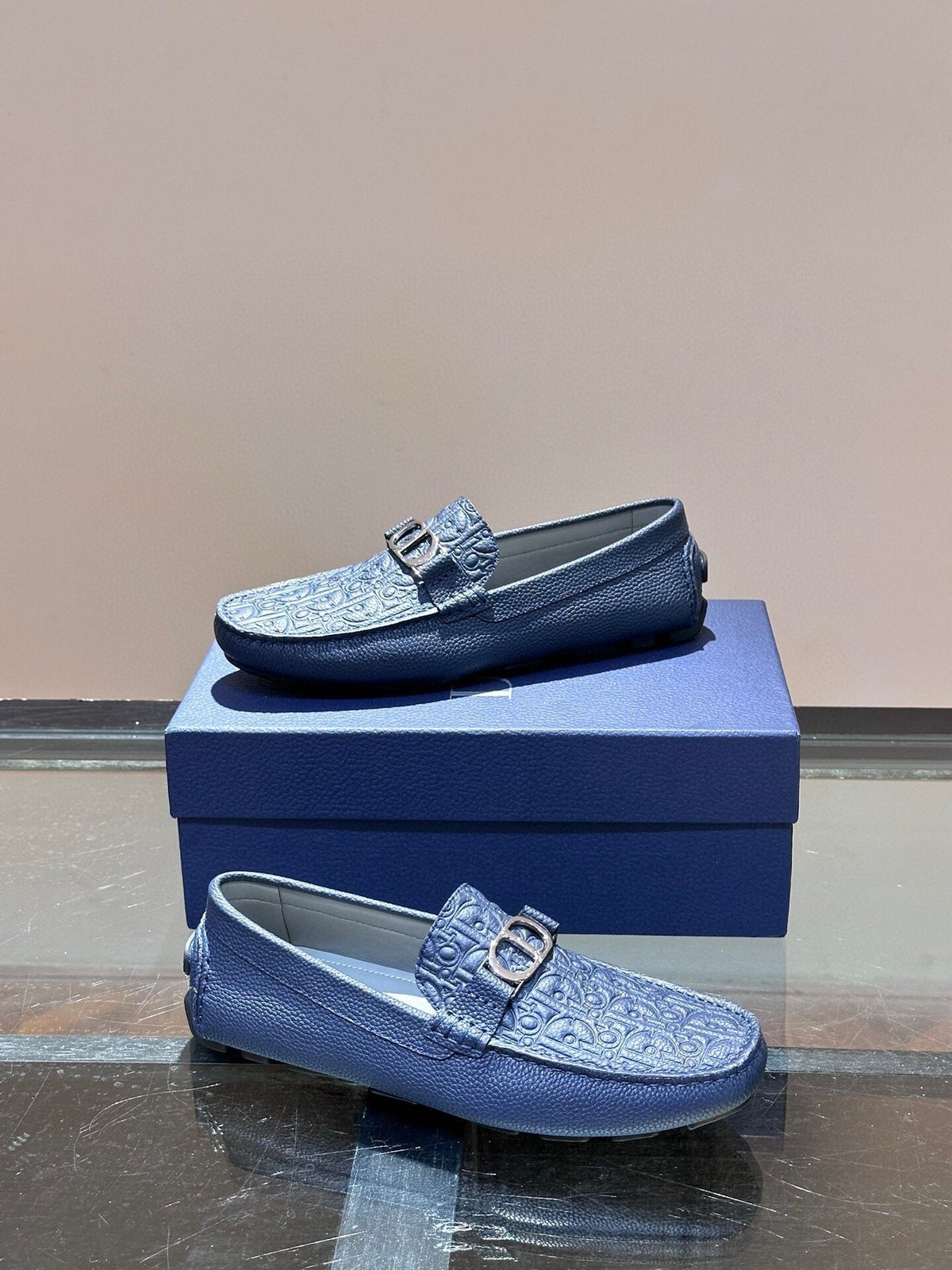 CD ODÉON LOAFER COBALT CALFSKIN