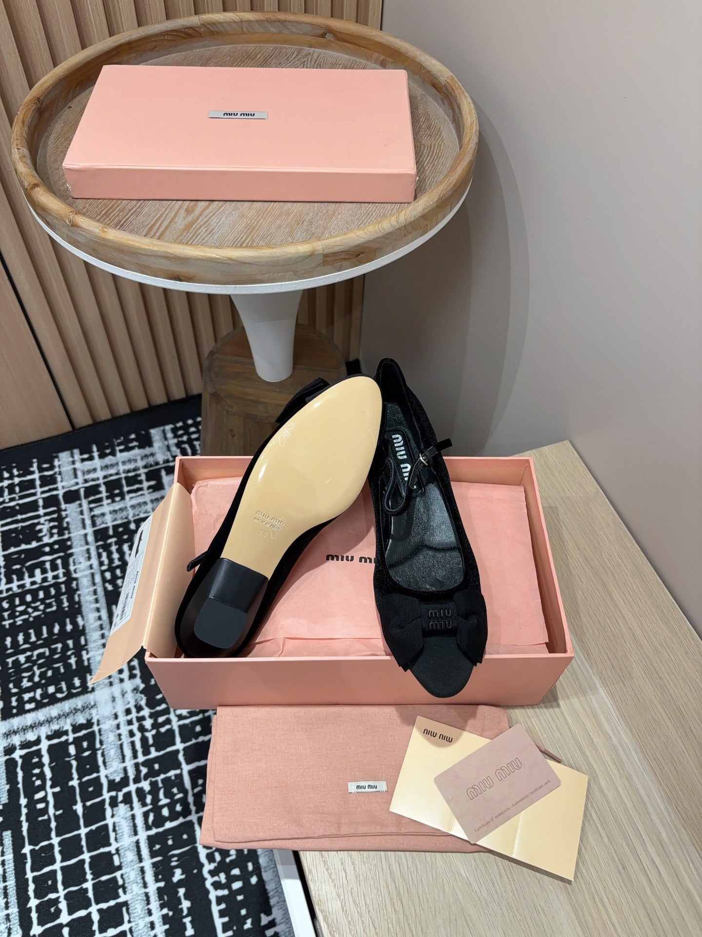 Miu Mary Jane Black Velvet