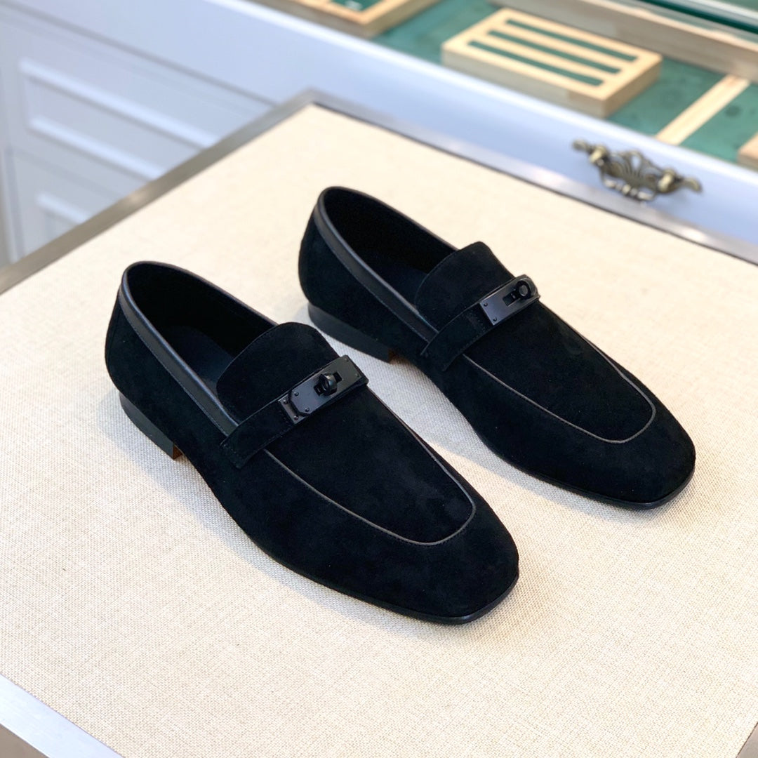 HM Men's Loafer Navy Blue Suede 539736